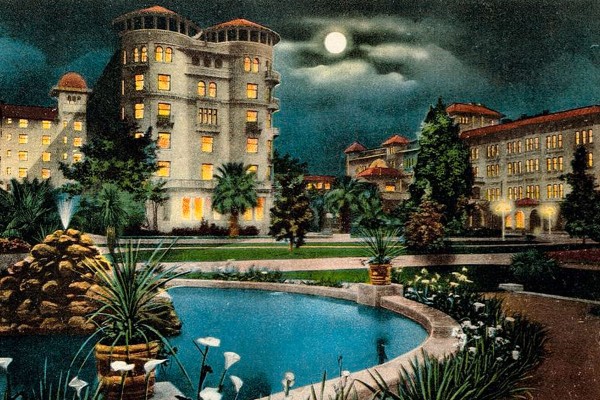 Castle Green postcard for Haunted Pasadena Tour